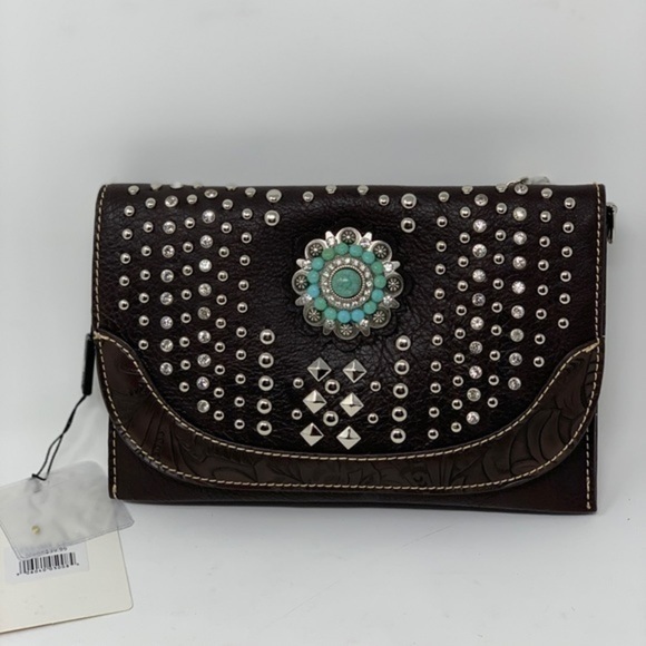 Montana west American bling clutch crossbody bag - Picture 10 of 16